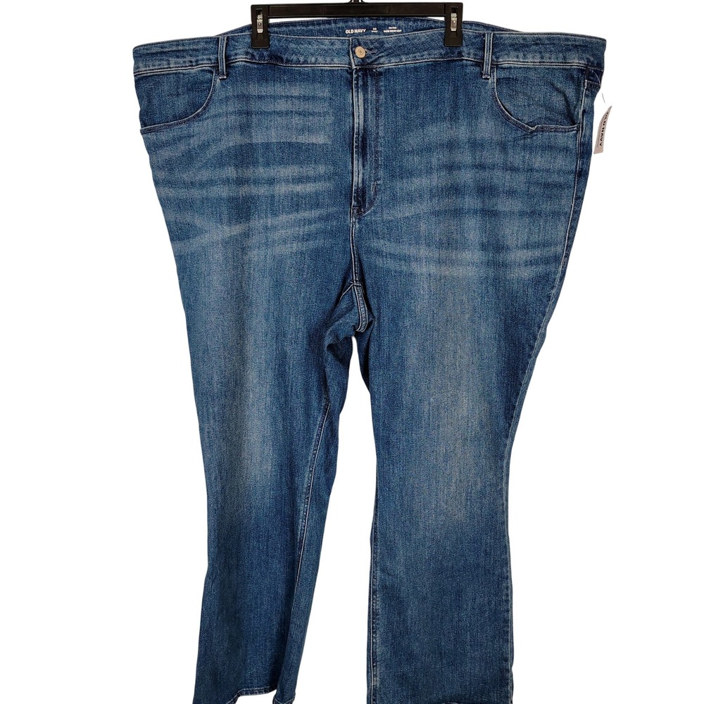 Old Navy Womens Mid-Rise WOW Boot-Cut Jeans Blue Med Wash plus Size‎ 30 Short